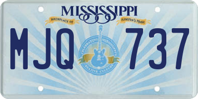 MS license plate MJQ737