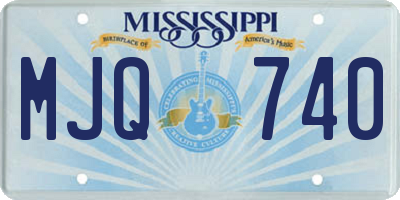 MS license plate MJQ740