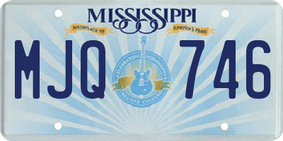MS license plate MJQ746