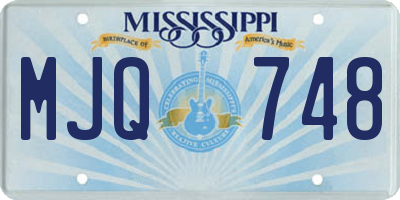 MS license plate MJQ748