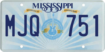 MS license plate MJQ751