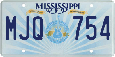 MS license plate MJQ754