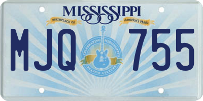 MS license plate MJQ755