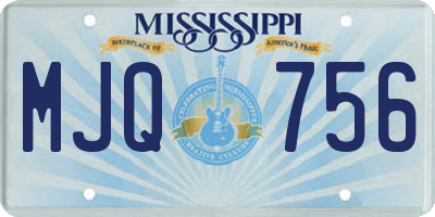 MS license plate MJQ756
