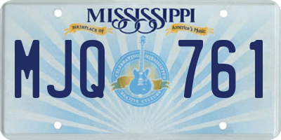 MS license plate MJQ761