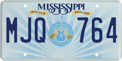 MS license plate MJQ764