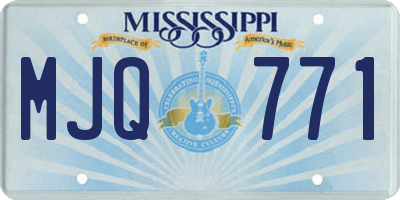 MS license plate MJQ771