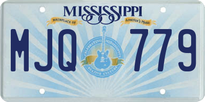MS license plate MJQ779