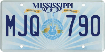 MS license plate MJQ790