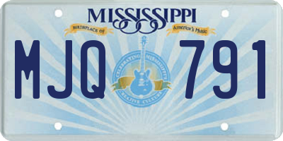 MS license plate MJQ791