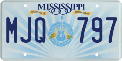 MS license plate MJQ797