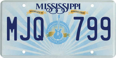 MS license plate MJQ799