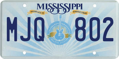 MS license plate MJQ802