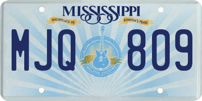 MS license plate MJQ809