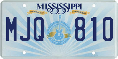 MS license plate MJQ810