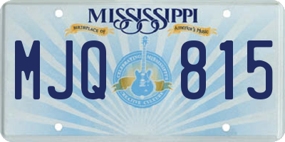 MS license plate MJQ815