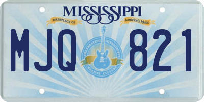 MS license plate MJQ821