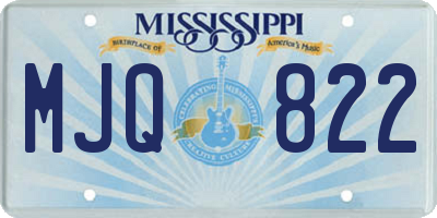 MS license plate MJQ822