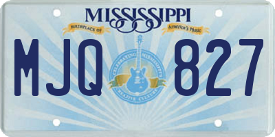 MS license plate MJQ827