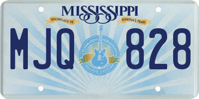 MS license plate MJQ828