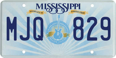 MS license plate MJQ829