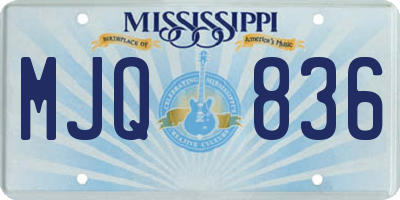MS license plate MJQ836