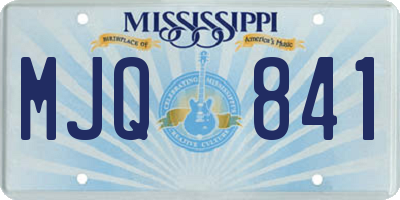 MS license plate MJQ841