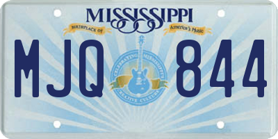 MS license plate MJQ844