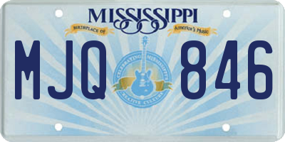 MS license plate MJQ846