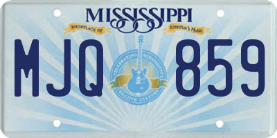 MS license plate MJQ859