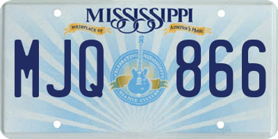 MS license plate MJQ866