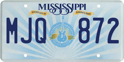 MS license plate MJQ872