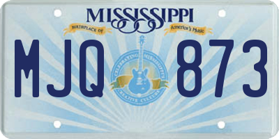 MS license plate MJQ873