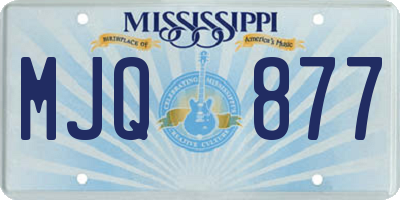 MS license plate MJQ877