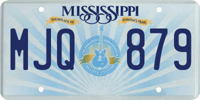 MS license plate MJQ879