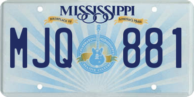 MS license plate MJQ881