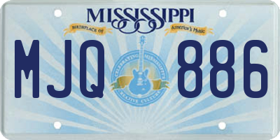 MS license plate MJQ886