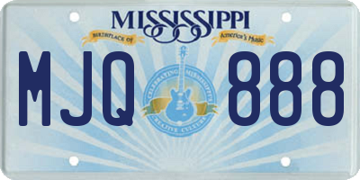 MS license plate MJQ888