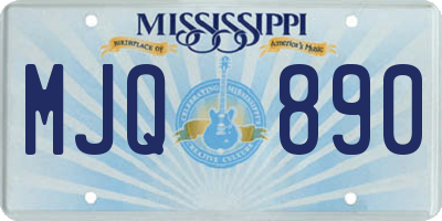 MS license plate MJQ890