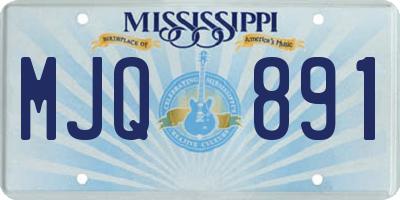 MS license plate MJQ891
