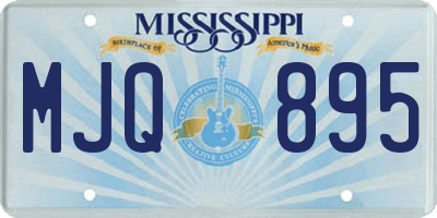 MS license plate MJQ895