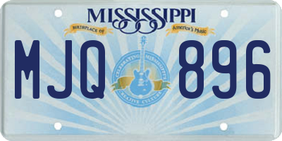 MS license plate MJQ896