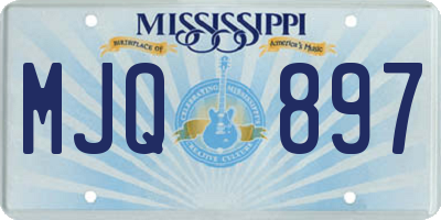 MS license plate MJQ897