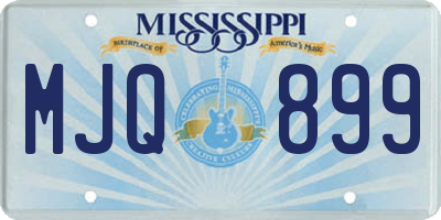 MS license plate MJQ899