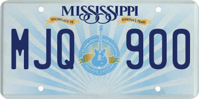 MS license plate MJQ900