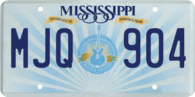 MS license plate MJQ904