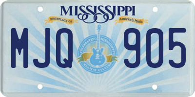 MS license plate MJQ905