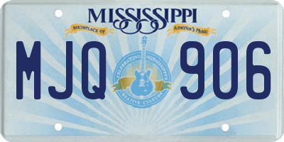 MS license plate MJQ906
