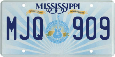 MS license plate MJQ909