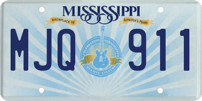 MS license plate MJQ911